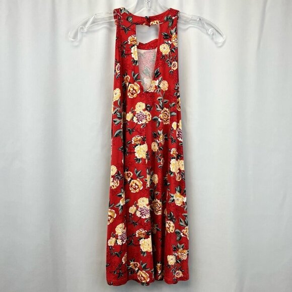 Hippie Rose Womens A Line Dress Multicolor Floral Stretch Sleeveless XS - Picture 3 of 11